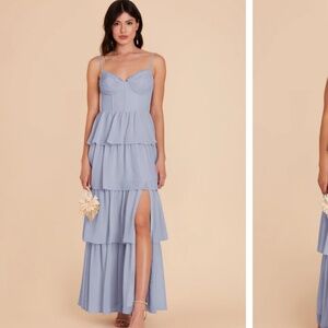 Birdy Grey Lola Dress in Chiffon Dusty Blue